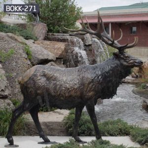 Antique Life Size Cast Bronze Reindeer Sculpture Factory Supply BOKK-271