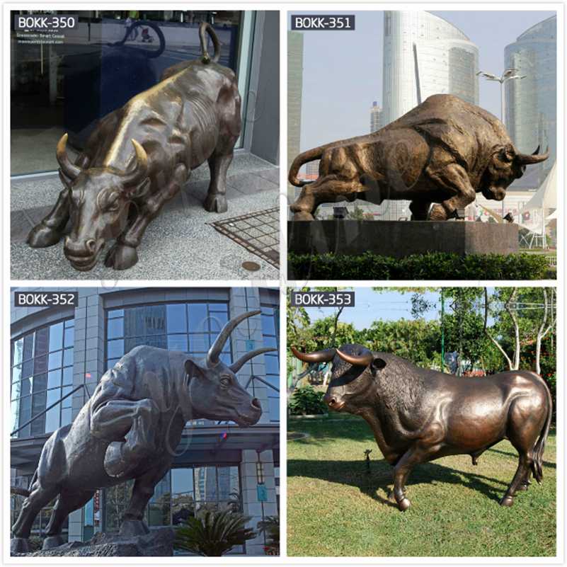 Bronze Life-Size Bull Statue for Outdoor Garden Decor for Sale BOKK-353 - Bronze Animal Sculpture - 2