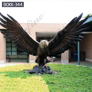 Outdoor Large Winged Bronze Eagle Statue for Sale BOKK-344