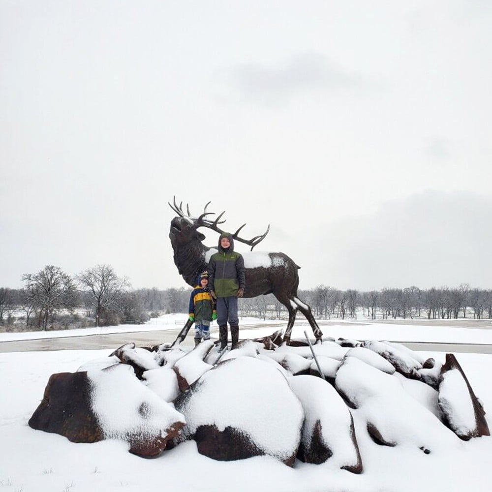 Bugling Bull Elk Statue
