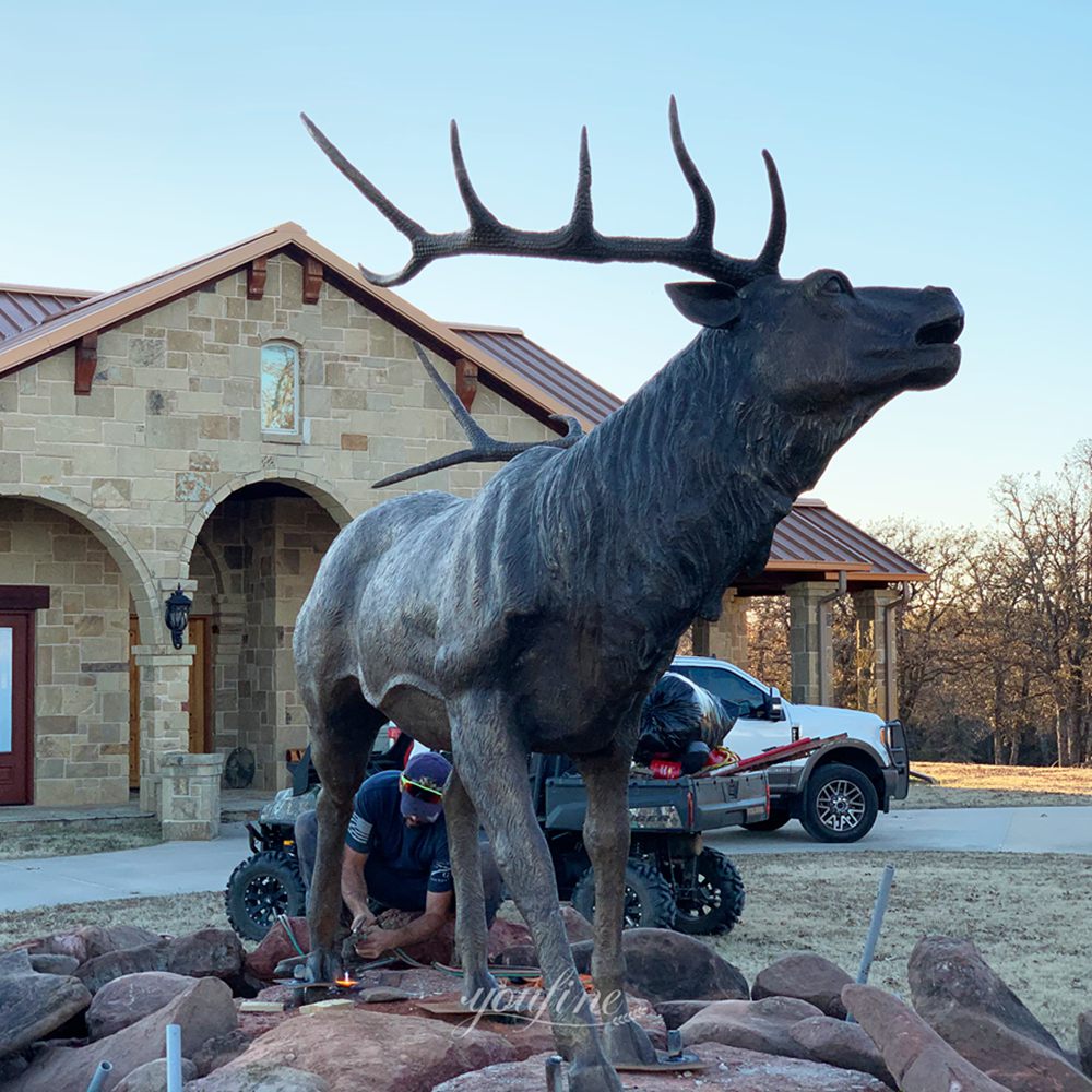 Bull Elk Statue