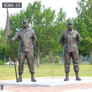 Customized Life Size Bronze Soldier Garden Statues Suppliers BOKK-33