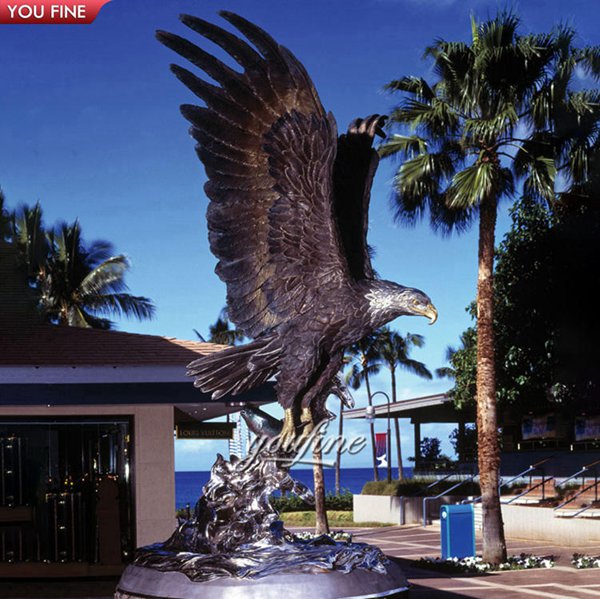 Cheap Price Antique Outdoor Large Bronze Eagle Statue Wholesale BOKK-338 - Bronze Eagle Sculpture - 7