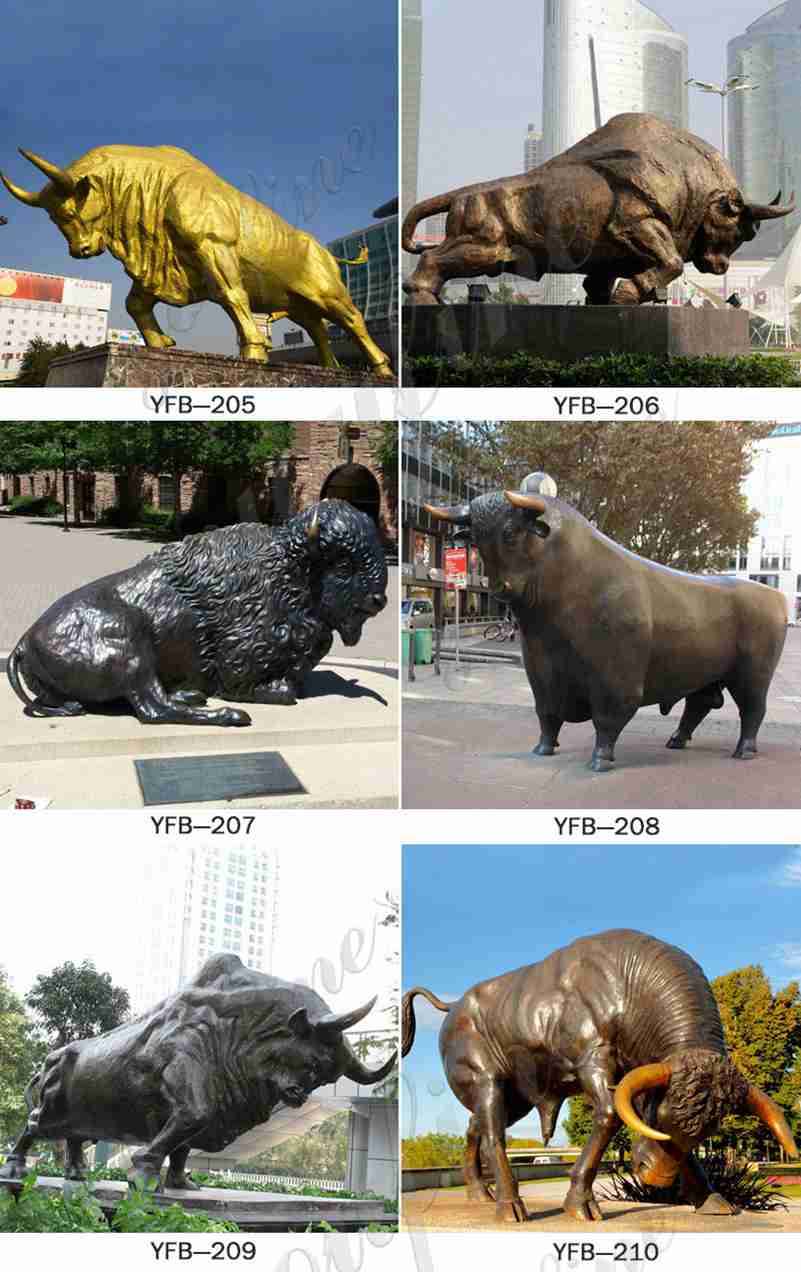 Factory Supply Large Wildlife Bronze Bull Statue for Sale BOKK-352 - Bronze Animal Sculpture - 4