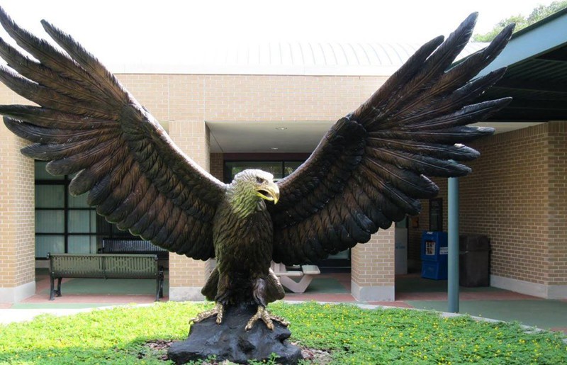 Outdoor Large Winged Bronze Eagle Statue for Sale BOKK-344 - Bronze Eagle Sculpture - 1