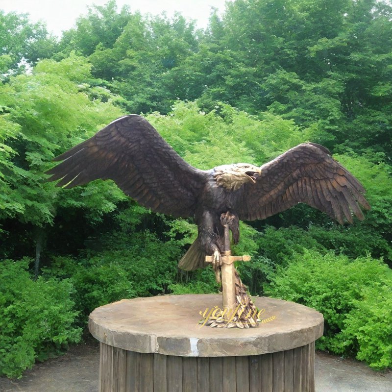 bronze life size eagle statue