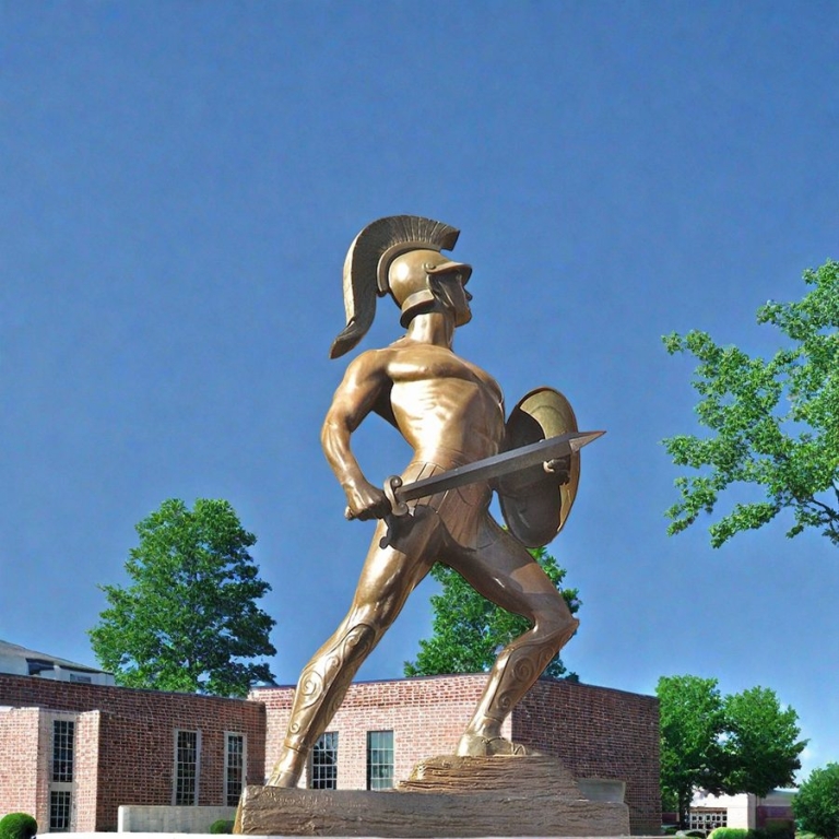 bronze lifesize trojan statue