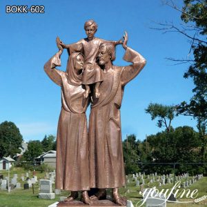 Catholic Cast Bronze Holy Family Outdoor Statue for Sale BOKK-602