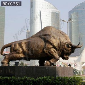 Large Bronze Bull Sculpture for Outdoor Street Decor Suppliers BOKK-351