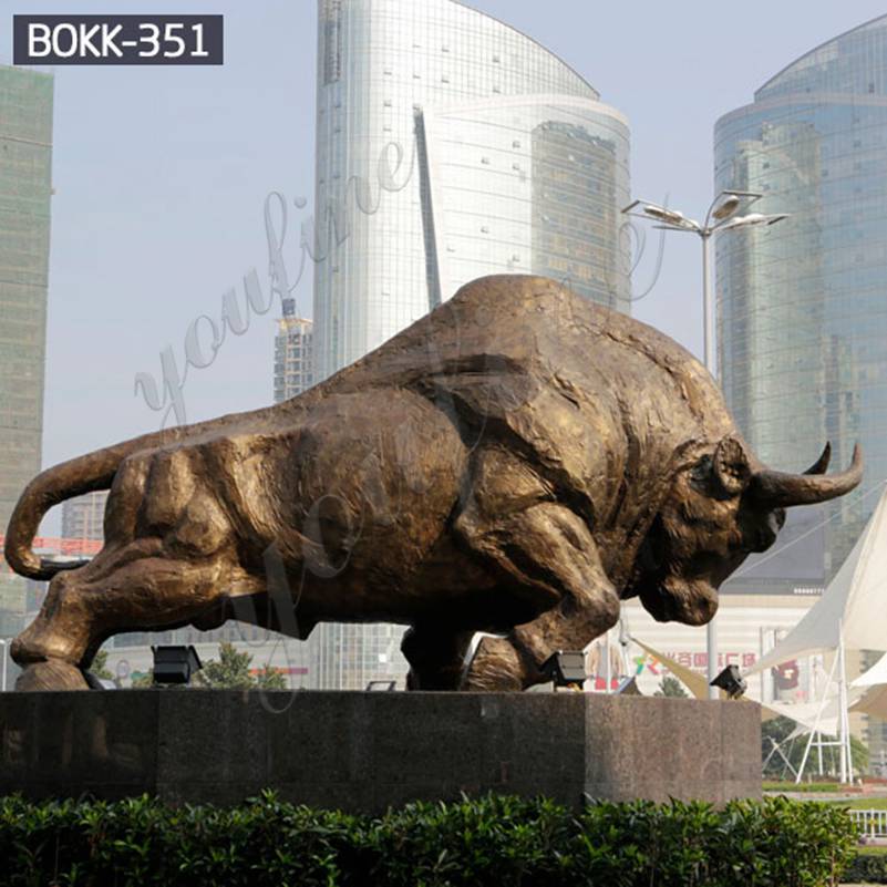 large bronze bull sculpture
