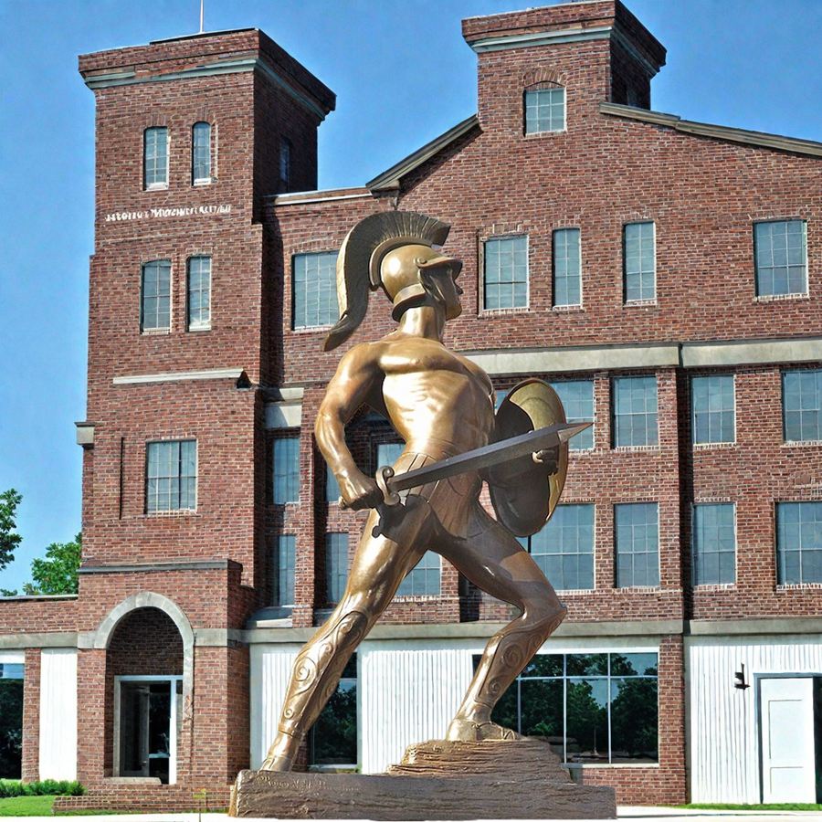 lifesize trojan bronze sculpture art