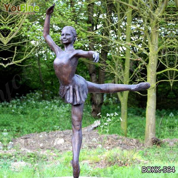 Beautiful Custom Made Bronze Ballet Girl Statue Designed for Sale