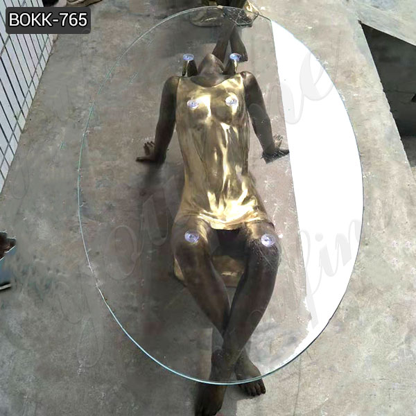 Bronze Woman Statue Coffee Table YouFine Sculpture