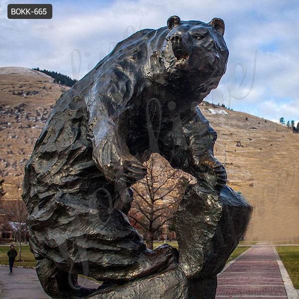 Cast Large Bronze Bear Statue for Garden