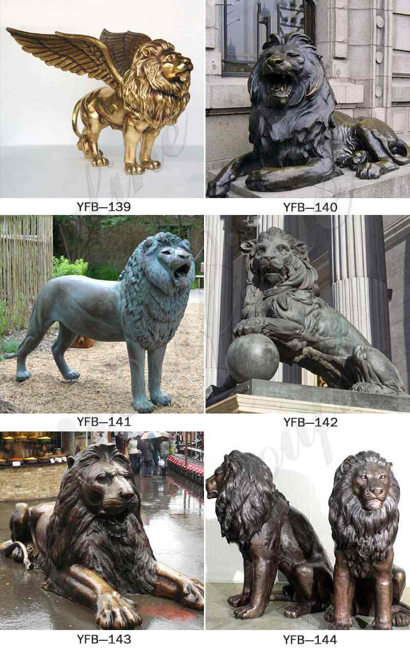 Large Bronze Lion Statue for Sale BOKK-491 - Bronze Lion Statues - 9