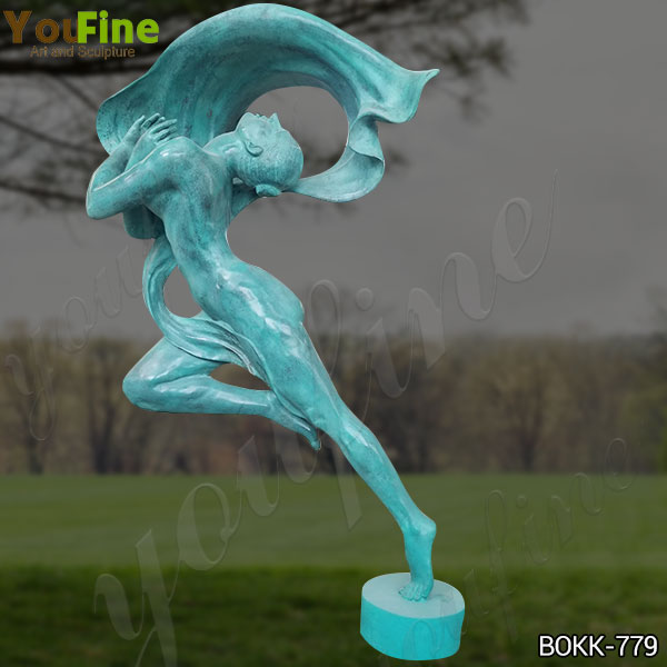 Custom Made Antique Bronze Dancing Girl Statue
