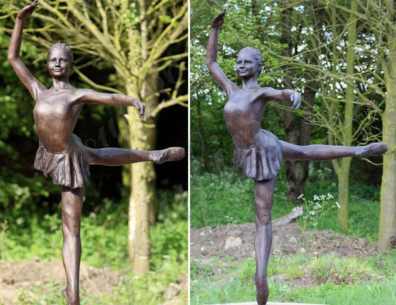 Beautiful Custom Made Bronze Ballet Girl Statue Designed for Sale BOKK-564 - Bronze Children Statues - 7