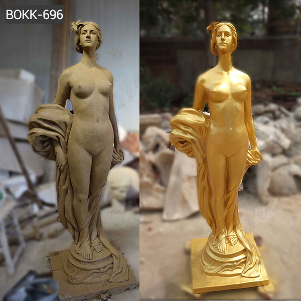 Life Size Bronze Nude Woman Statue Outdoor Decor for Sale