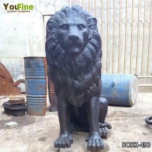 Outdoor Antique Bronze Lion Statue Home Decor for Sale BOKK-490