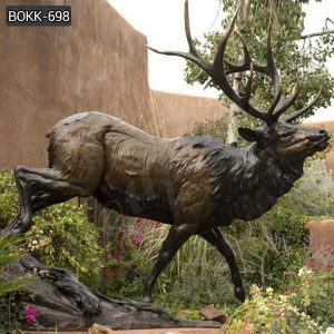 Outdoor Large Bronze Elk Garden Statue for Sale BOKK-698