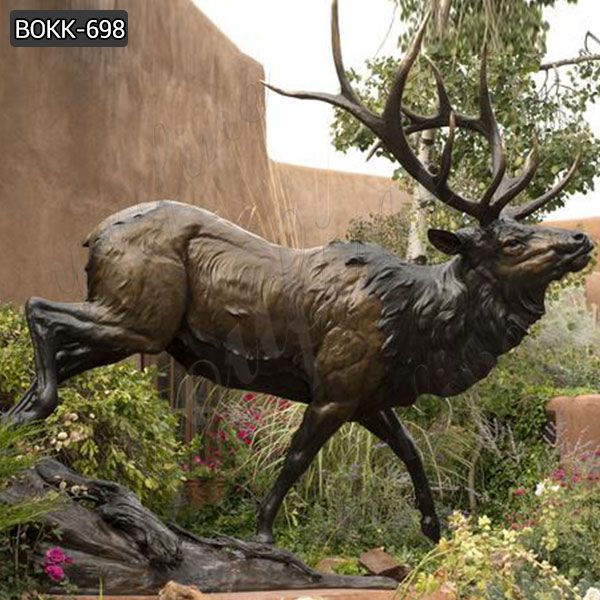 Outdoor Large Bronze Elk Garden Statue for Sale