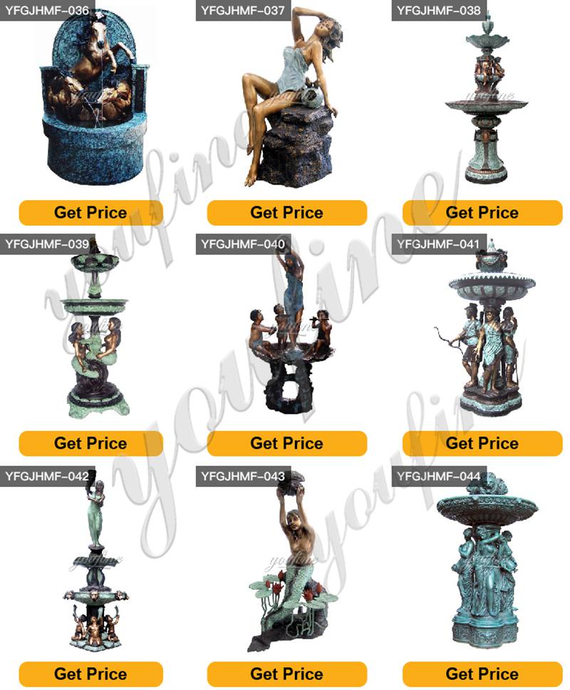 Outdoor Life Size Bronze Mermaid Statue Fountain for Sale BOKK-459 - Bronze Figure Fountain - 3