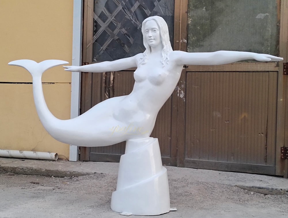 Unique White Mermaid statue