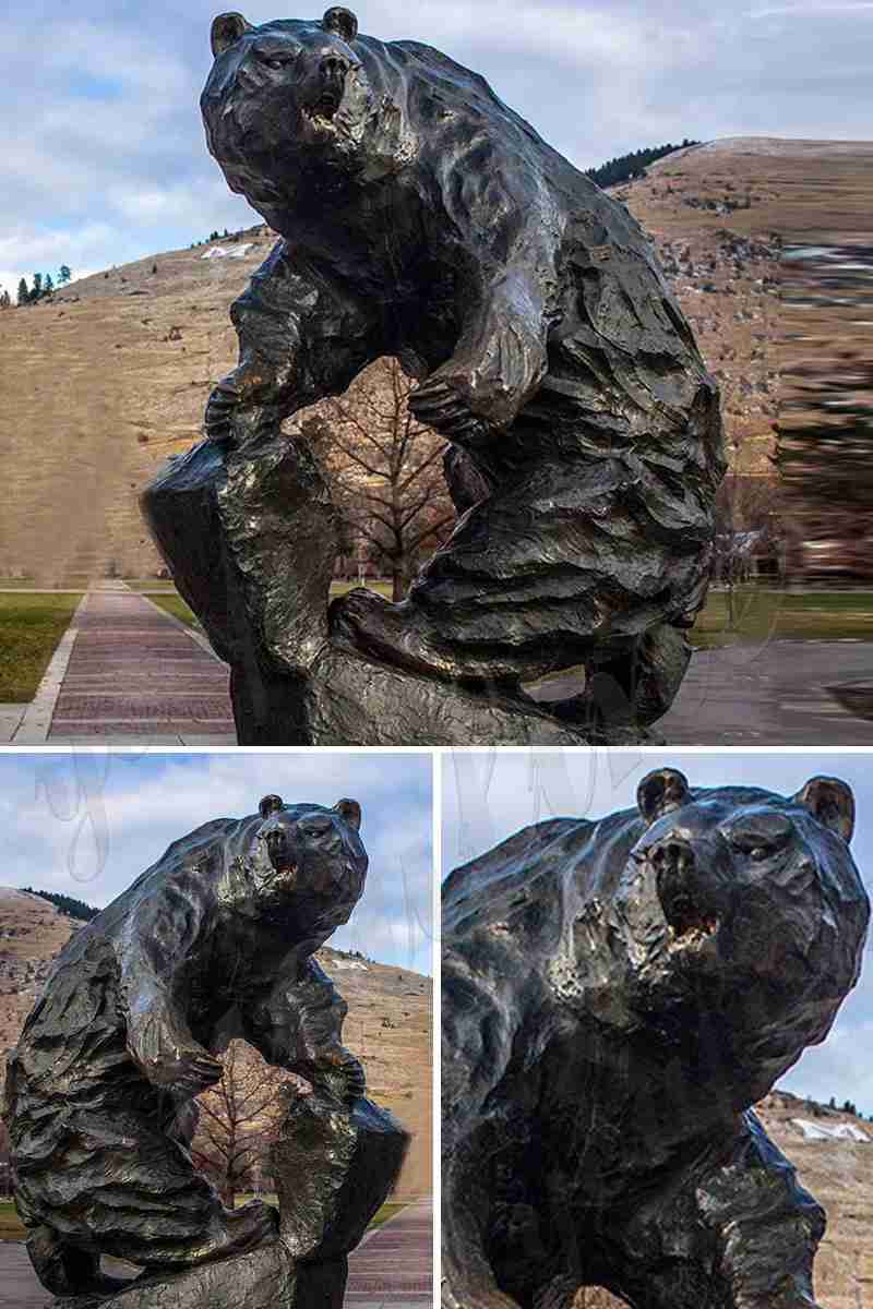 Factory Supply Cast Large Bronze Bear Statue for Garden BOKK-665 - Bronze Animal Sculpture - 1