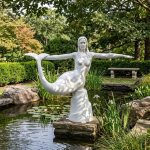 Unique custom White Mermaid statue