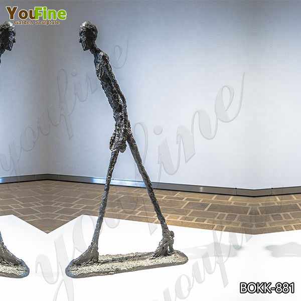 Abstract Bronze Giacometti Walking Man Sculpture for Sale