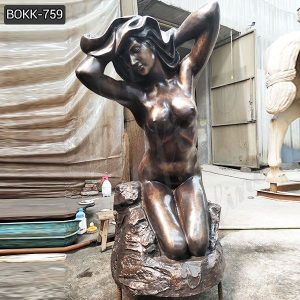 Metal Art Modern Bronze Nude Girl Statue for Sale BOKK-759
