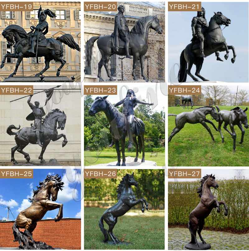 Lifesize Standing Bronze Black Horse Statue BOKK-734 - Bronze Horse Statues - 4
