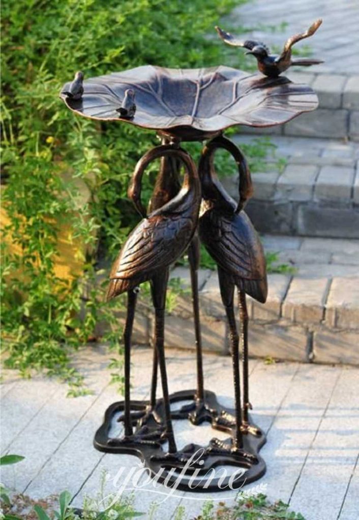 Outdoor Tiered Bronze Fountain with Pelican Statue for Sale BOKK-854 - Bronze Animal Fountain - 5