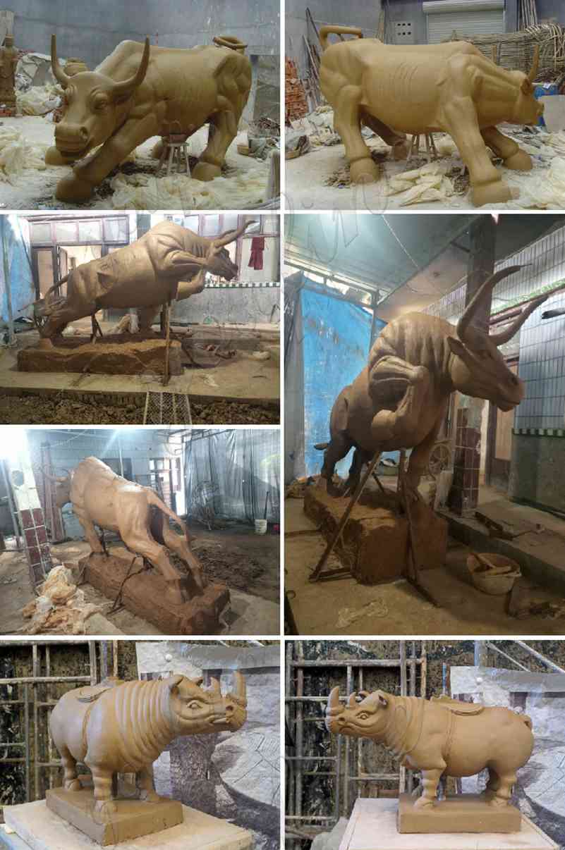 Large Garden Golden Bronze Pioneer Bull Statue Suppliers BOKK-366 - Bronze Animal Sculpture - 3