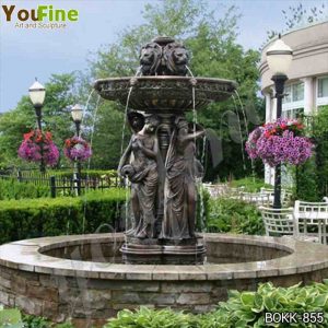 Large Outdoor Bronze Garden Fountain with Maiden Statues Suppliers BOKK-855