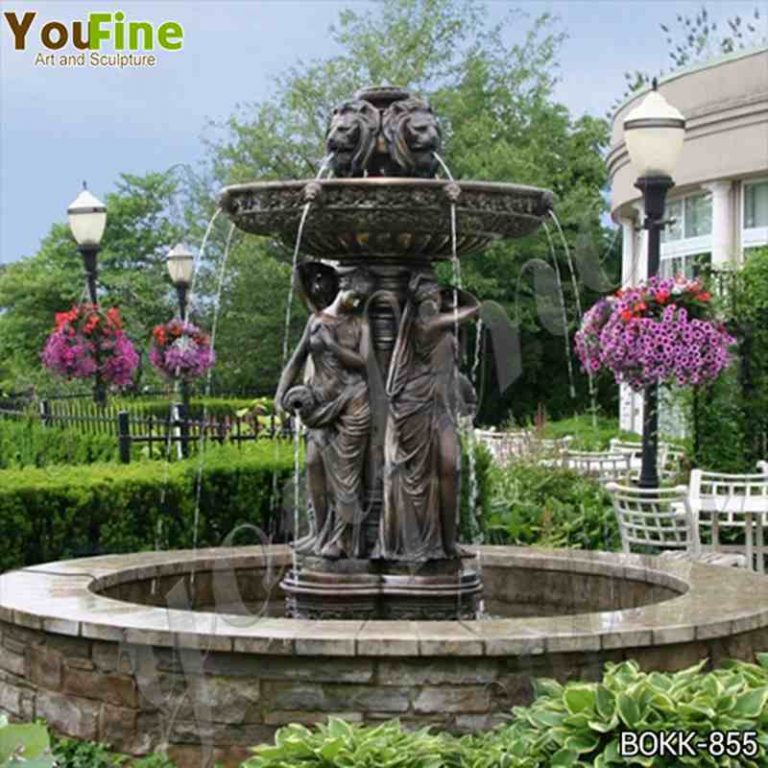Large Outdoor Bronze Garden Fountain with Maiden Statues Suppliers