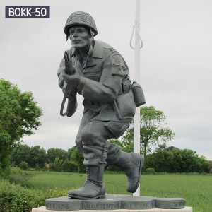 Life Size Memorial Bronze Soldier with Gun Statue BOKK-50