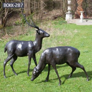 Outdoor Bronze Doe and Deer Statue for the Yard Factory Supply BOKK-287