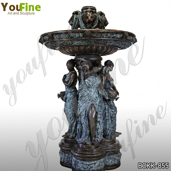 Outdoor Bronze Garden Fountain with Maiden Statues Suppliers
