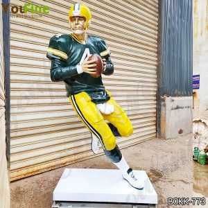 Customized Outdoor Bronze Rugby Man Statue for Sale BOKK-773