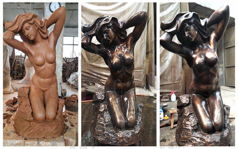 Metal Art Modern Bronze Nude Girl Statue for Sale BOKK-759 - Bronze Nude Sculpture - 4