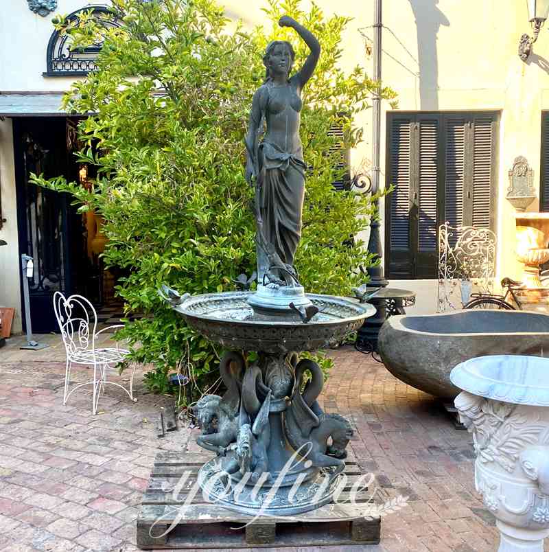 Outdoor Tiered Bronze Fountain with Pelican Statue for Sale BOKK-854 - Bronze Animal Fountain - 18