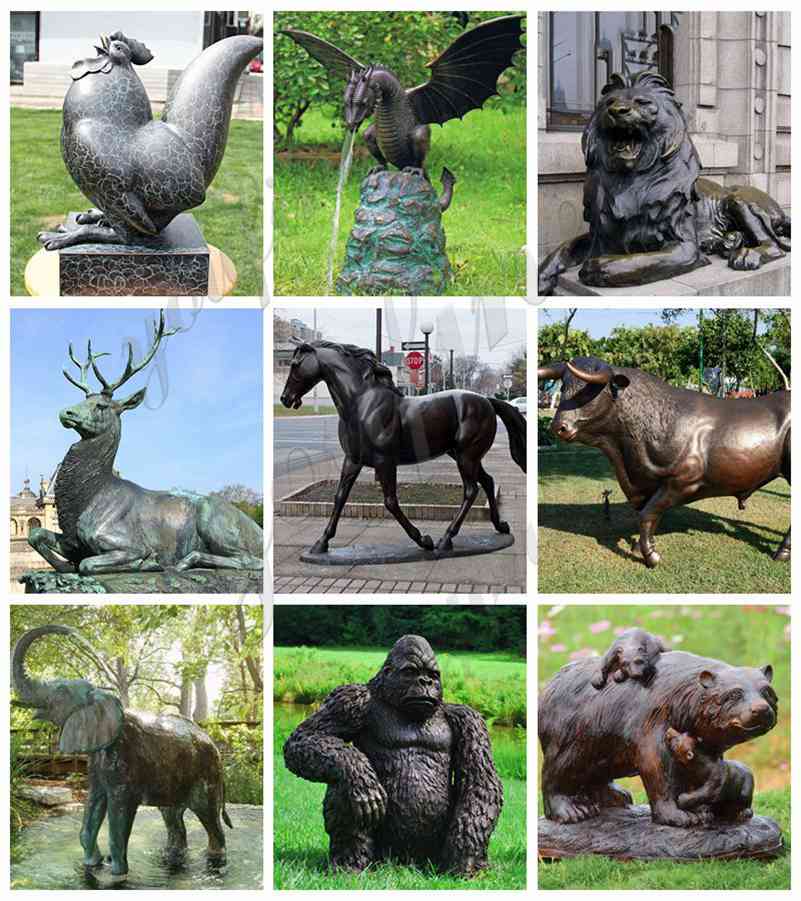 Outdoor Bronze Doe and Deer Statue for the Yard Factory Supply BOKK-287 - Bronze Deer Sculpture - 5