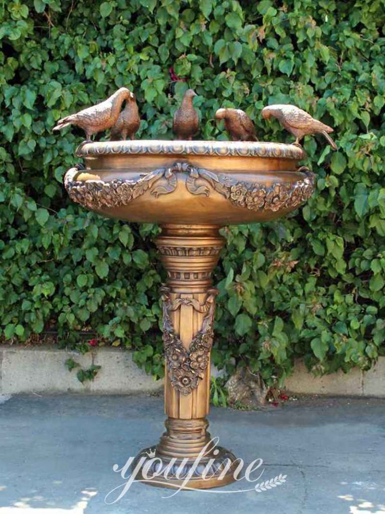 Outdoor Tiered Bronze Fountain with Pelican Statue for Sale BOKK-854 - Bronze Animal Fountain - 7