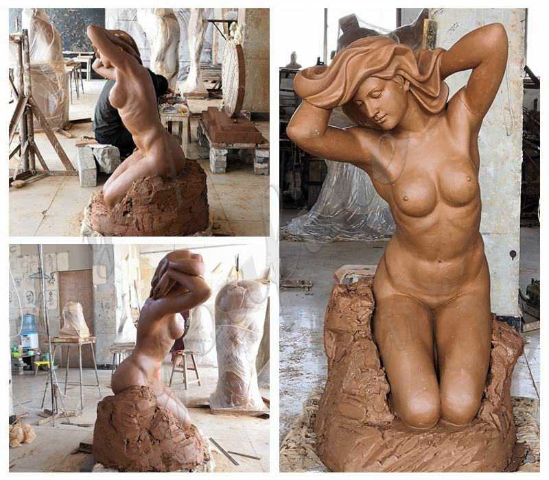 Metal Art Modern Bronze Nude Girl Statue for Sale BOKK-759 - Bronze Nude Sculpture - 3