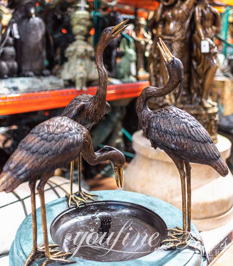 Outdoor Tiered Bronze Fountain with Pelican Statue for Sale BOKK-854 - Bronze Animal Fountain - 4