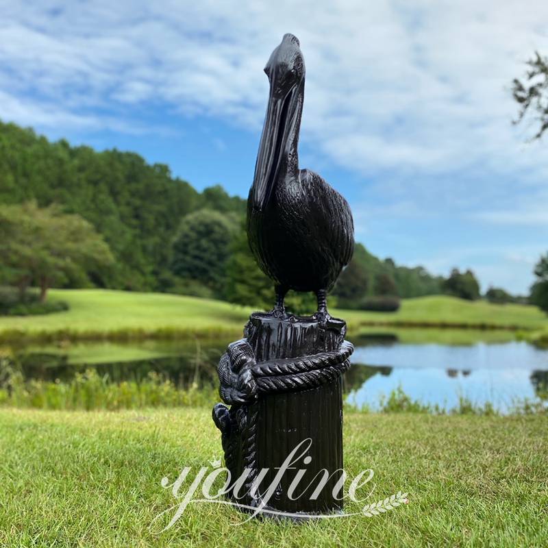 Outdoor Tiered Bronze Fountain with Pelican Statue for Sale BOKK-854 - Bronze Animal Fountain - 11