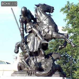 Bronze St. George and Dragon Statue for Outdoor Decor Supplier BOKK-770