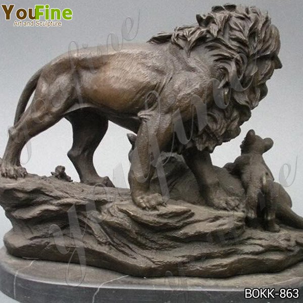 Bronze Family Lion Statue for Garden Decor Suppliers