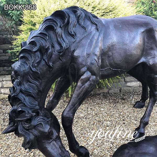 Bronze Mare and Foal Horse Statue